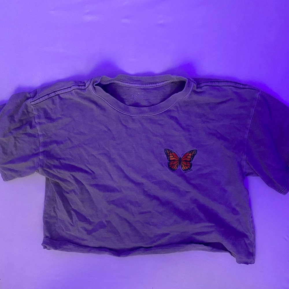 cropped gray O’NEILL t-shirt